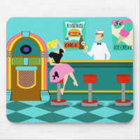 Rétro fontaine de soude Mousepad