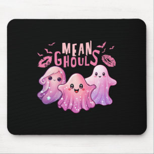 Tapis De Souris Retro Ghost Mean Ghouls Amusants Halloween Mer Éff