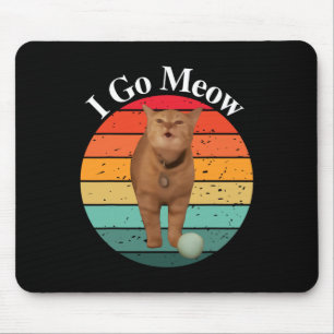 Tapis De Souris Retro I Go Meow Funny Chat chanter mème