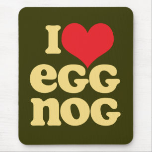 Tapis De Souris Retro I Love Eggnog Mousepad Green