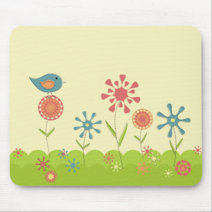 Tapis De Souris Rétro jardin de ressort