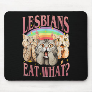 Tapis De Souris Retro Lgbt Mange Ce Chat Lesbian Pride Mois Égale