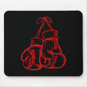 Tapis De Souris Retro Love Red Boxer Gants Cadeaux Boxer Cadeau