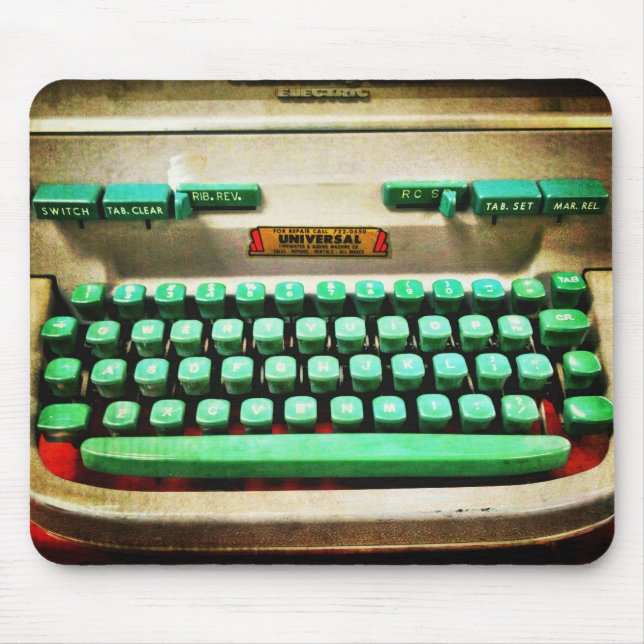 Tapis De Souris Rétro machine à écrire vintage (Devant)