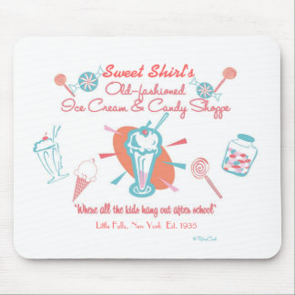 Tapis De Souris Rétro magasin de crème glacée et de sucrerie