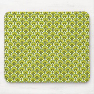 Tapis De Souris rétro motif d'arbre - vert