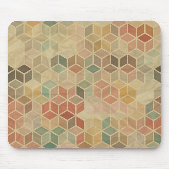 Tapis De Souris Rétro motif géométrique 5 (Devant)