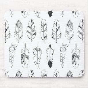 Tapis De Souris Rétro motif inspiré de plume