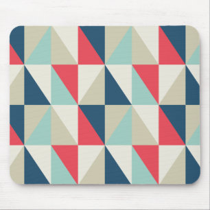 Tapis De Souris Rétro motif rouge et bleu géométrique de triang