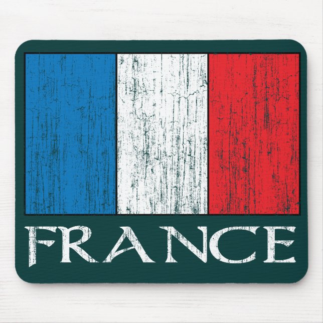 Tapis De Souris Rétro mousepad de drapeau de la France (Devant)
