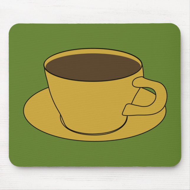 Tapis De Souris Rétro mousepad de tasse de café (Devant)