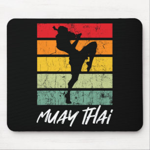 Tapis De Souris Retro Muay Thai Vintage Mixed martial art Arts mar