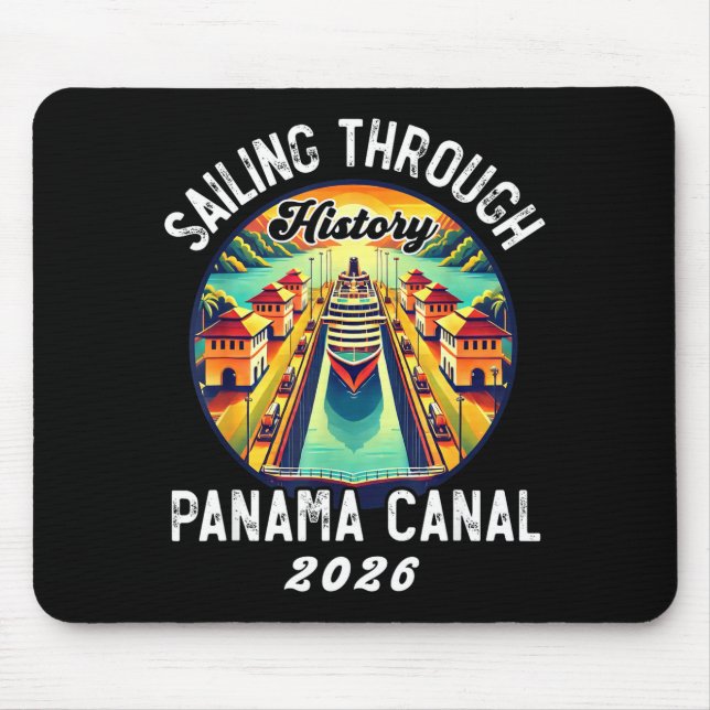 Tapis De Souris Retro Panama C Panama Waterway Sailing Cruising 20 (Devant)