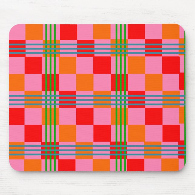 Tapis De Souris Retro Plaid  (Devant)
