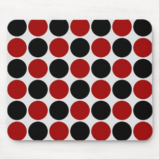 Tapis De Souris Rétro pois en rouge et le noir