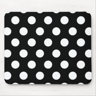 Tapis De Souris Rétro pois noir et blanc