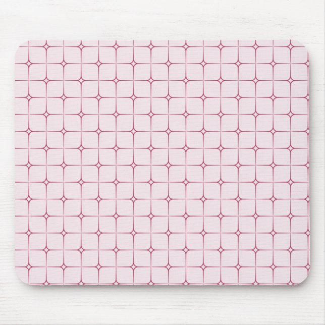 Tapis De Souris Retro Romance Mousepad, Rose (Devant)