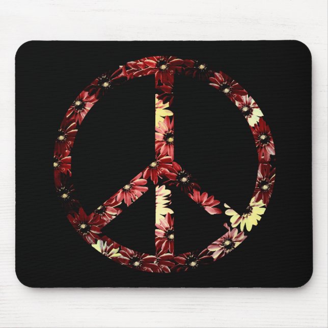 Tapis De Souris Rétro signe de paix (Devant)