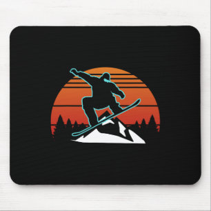 Tapis De Souris Retro Snowboard Cadeaux Snowboard Hiver Sports Sn