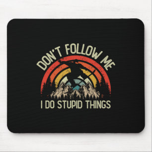 Tapis De Souris Retro Snowboard I Do Stupid Things Vintage Snowmob
