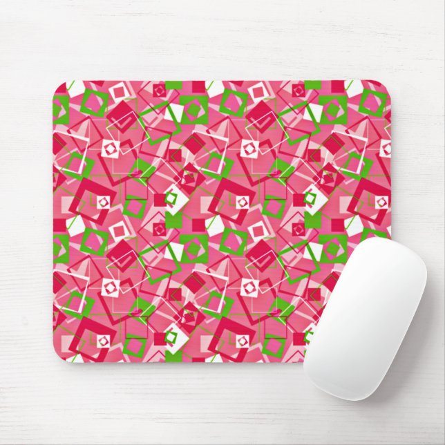 Tapis De Souris Retro Squares Pattern (Avec souris)