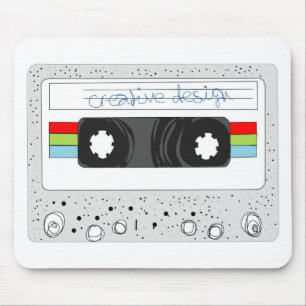 Tapis De Souris Rétro style de l'enregistreur à cassettes 80s