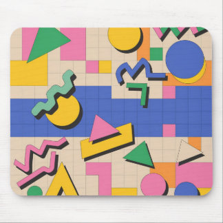 Tapis de souris rétro style géométrique Memphis