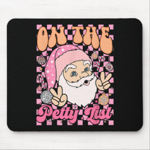 Tapis De Souris Retro Sur La Petite Liste Fun Famille Noël Père No