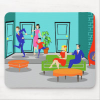 Rétro télévision classique Mousepad