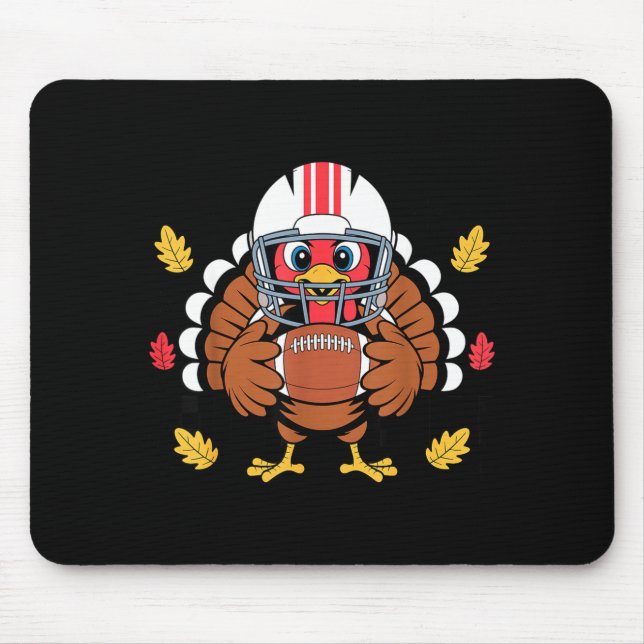 Tapis De Souris Retro Thanksgiving Turkey Football Toddler Boys Ki (Devant)