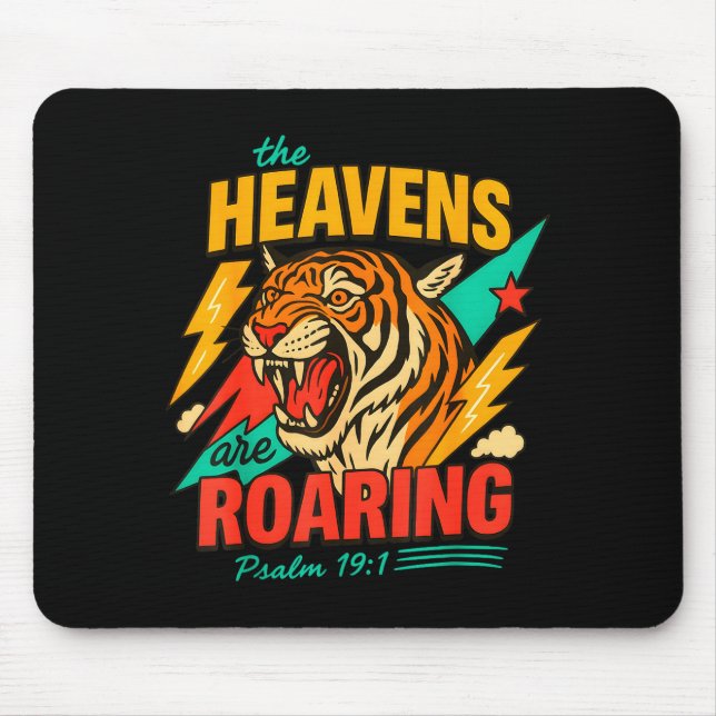Tapis De Souris Retro The Heavens Are Roaring Believer Bible Verse (Devant)