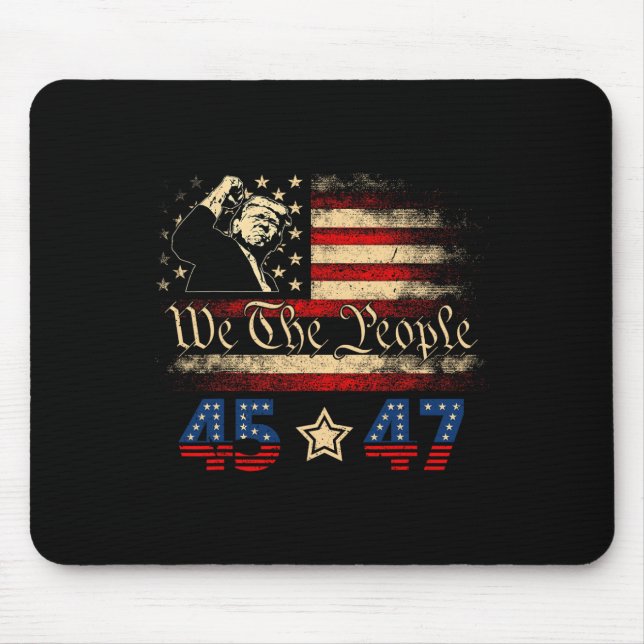Tapis De Souris Retro Trump 45 47 Lauréat de l'élection présidenti (Devant)