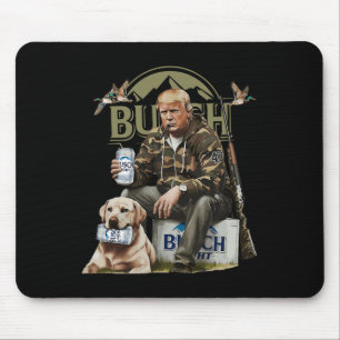 Tapis De Souris Retro Trump Chasse Deer Drôle Bière Boire