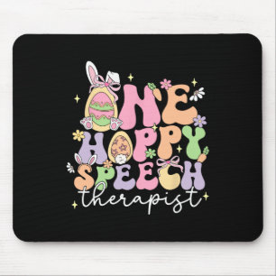 Tapis De Souris Retro Un Hoppy orthophoniste Slp Bunny Happy E