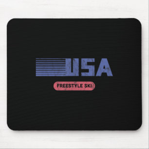 Tapis De Souris Retro Usa 2022 Team American Freestyle Ski