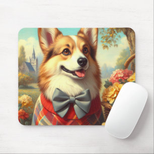 Tapis De Souris Retro Welsh Corgi Cardigan Peinture