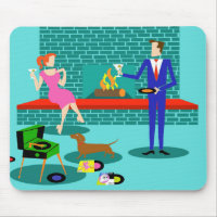 Rétros ajouter au chien Mousepad