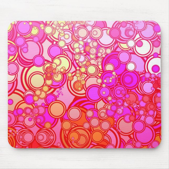 Tapis De Souris Rétros cercles (Devant)