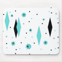 Rétros diamants et Starbursts Mousepad de