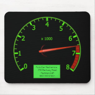 Tapis De Souris Rev Counter d'affaires de mécanicien automobile