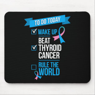 Tapis De Souris Réveillez-vous battre le cancer de la thyroïde dom