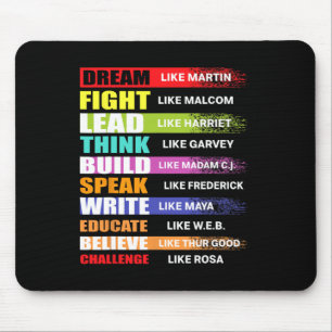 Tapis De Souris Rêver Comme Martin Plomb Comme Harriet Black Histo