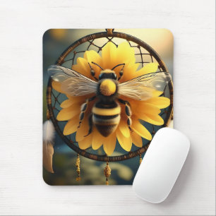 Tapis De Souris "Rêves Bourdonnants : Attrape-Rêves Abeille Tourne