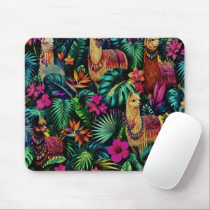 Tapis De Souris Rêves de jungle de lama Motif de surface transpare