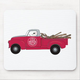 Tapis De Souris Rex La TV Terrier Camion Rouge