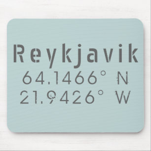 Tapis De Souris Reykjavik Islande Latitude Longitude