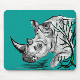 Tapis De Souris rhinocéros blanc