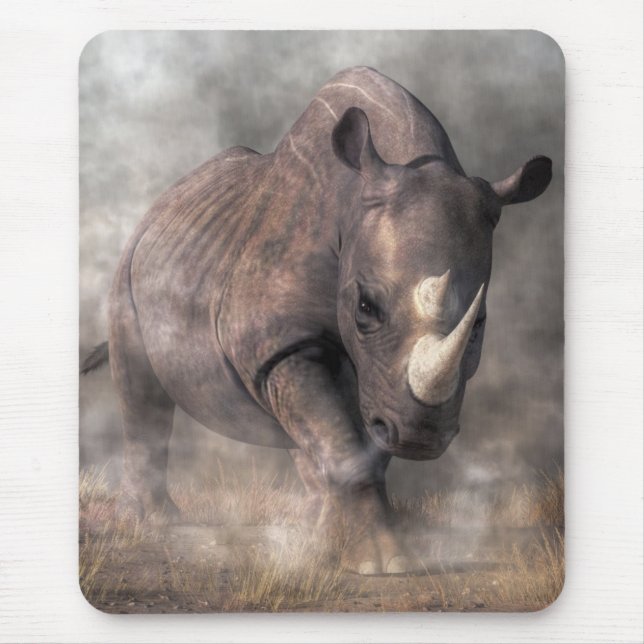 Tapis De Souris Rhinocéros fâché (Devant)