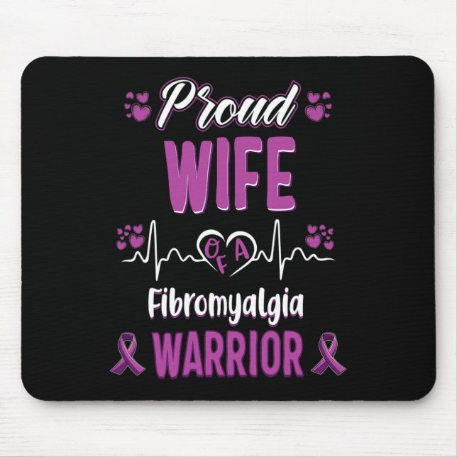 Tapis De Souris Ribbon de sensibilisation à la fibromyalgie de la  (Devant)