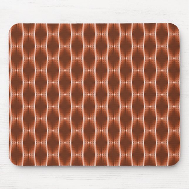Tapis De Souris Ribbons métalliques orange brûlés Mousepad (Devant)